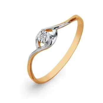 Кольцо с бриллиантом Линии Любви