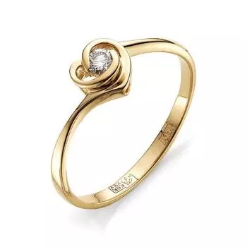 Кольцо с бриллиантом Линии Любви