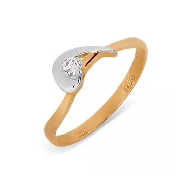 Кольцо с бриллиантом Линии Любви