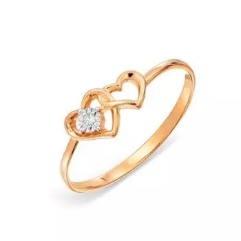 Кольцо с бриллиантом Линии Любви