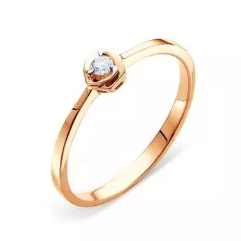 Кольцо с бриллиантом Линии Любви