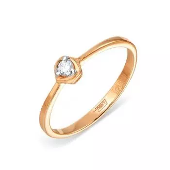 Кольцо с бриллиантом Линии Любви