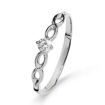 Кольцо с бриллиантом Линии Любви