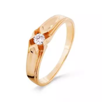 Кольцо с бриллиантом Линии Любви