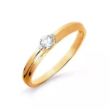 Кольцо с бриллиантом Линии Любви