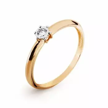 Кольцо с бриллиантом Линии Любви