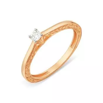 Кольцо с бриллиантом Линии Любви