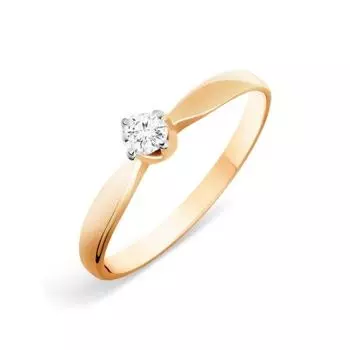 Кольцо с бриллиантом Линии Любви
