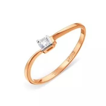 Кольцо с бриллиантом Линии Любви