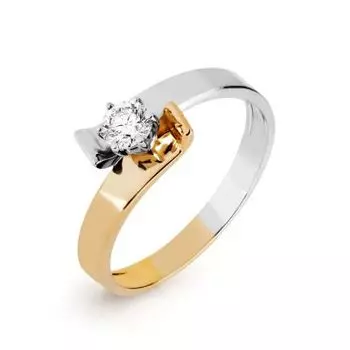 Кольцо с бриллиантом Линии Любви