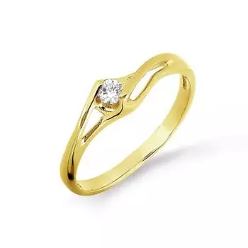 Кольцо с бриллиантом Линии Любви