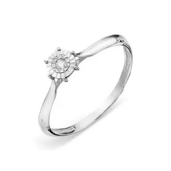 Кольцо с бриллиантом Линии Любви