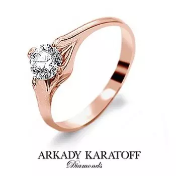 Кольцо с бриллиантом Линии Любви