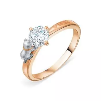 Кольцо с бриллиантом Линии Любви