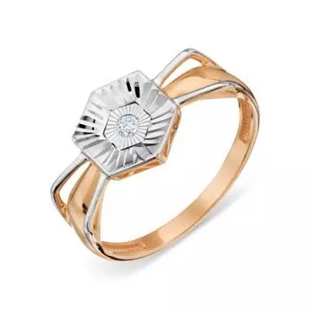 Кольцо с бриллиантом Линии Любви