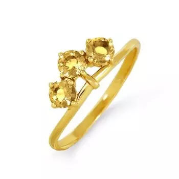 Кольцо с цитринами Линии Любви