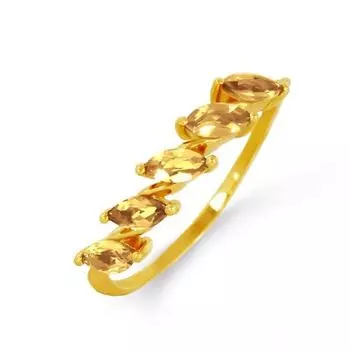 Кольцо с цитринами Линии Любви