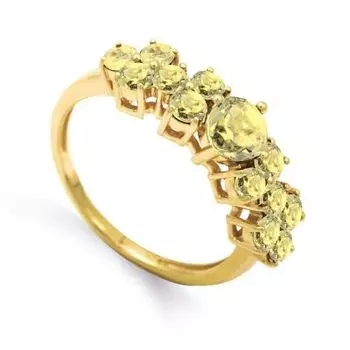 Кольцо с цитринами Линии Любви