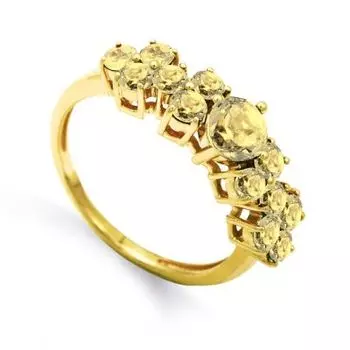 Кольцо с цитринами Линии Любви