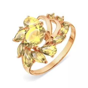 Кольцо с цитринами Линии Любви