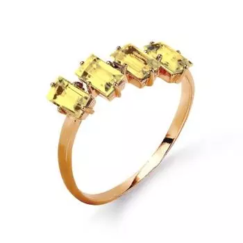 Кольцо с цитринами Линии Любви