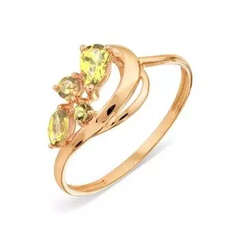 Кольцо с цитринами Линии Любви