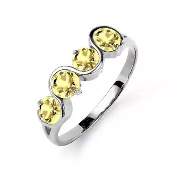 Кольцо с цитринами Линии Любви