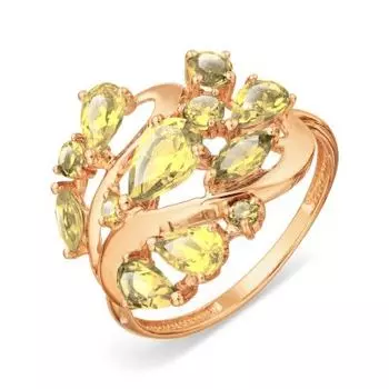 Кольцо с цитринами Линии Любви