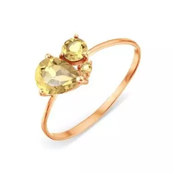 Кольцо с цитринами Линии Любви