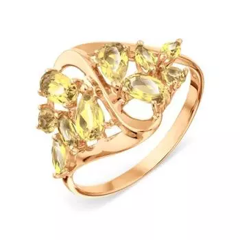 Кольцо с цитринами Линии Любви