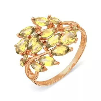 Кольцо с цитринами Линии Любви