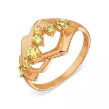 Кольцо с цитринами Линии Любви