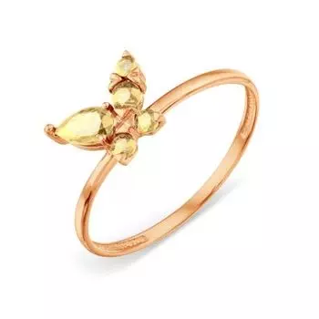 Кольцо с цитринами Линии Любви