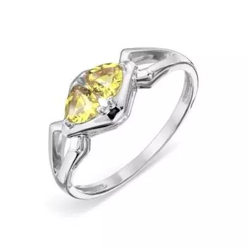 Кольцо с цитринами Линии Любви