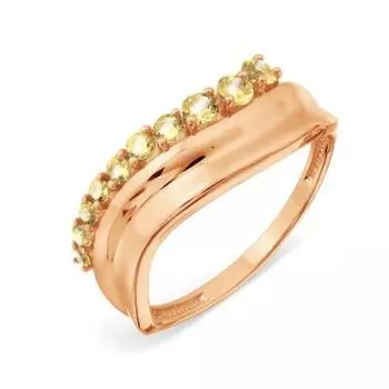 Кольцо с цитринами Линии Любви