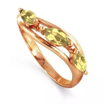 Кольцо с цитринами Линии Любви