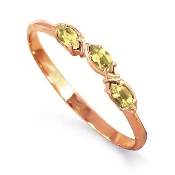 Кольцо с цитринами Линии Любви