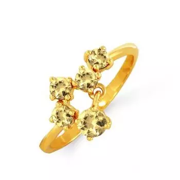 Кольцо с цитринами Линии Любви