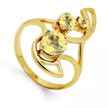 Кольцо с цитринами Линии Любви
