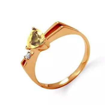 Кольцо с цитринами Линии Любви