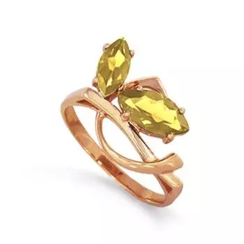 Кольцо с цитринами Линии Любви