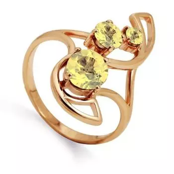 Кольцо с цитринами Линии Любви