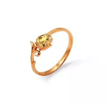 Кольцо с цитрином Линии Любви