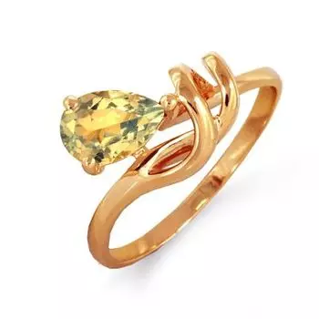 Кольцо с цитрином Линии Любви