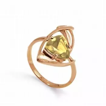 Кольцо с цитрином Линии Любви