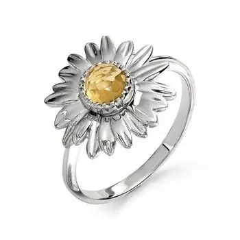 Кольцо с цитрином Линии Любви