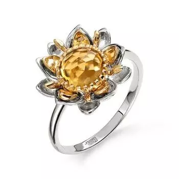 Кольцо с цитрином Линии Любви