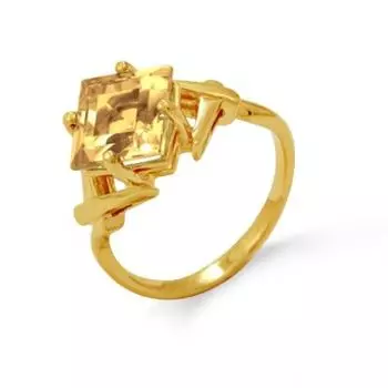 Кольцо с цитрином Линии Любви