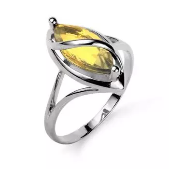 Кольцо с цитрином Линии Любви