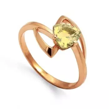 Кольцо с цитрином Линии Любви